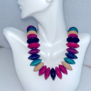 Multi-colored African Style Beaded Necklace